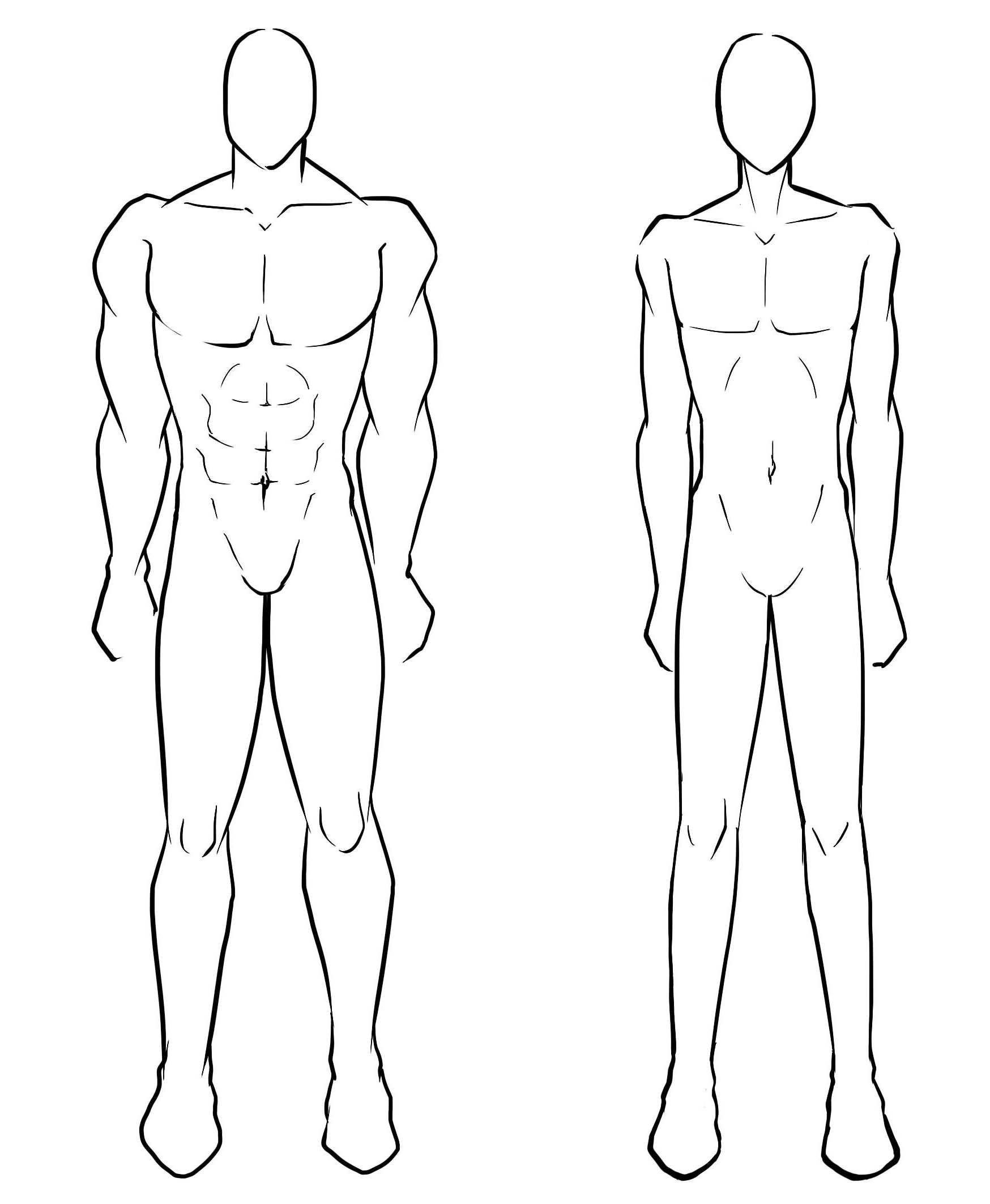 Male Body Outline Drawing At Paintingvalleycom Explore