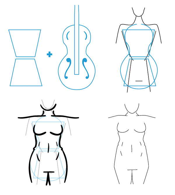 600x669 How To Draw Different Body Types For Males And Females - Male Body Outline Drawing