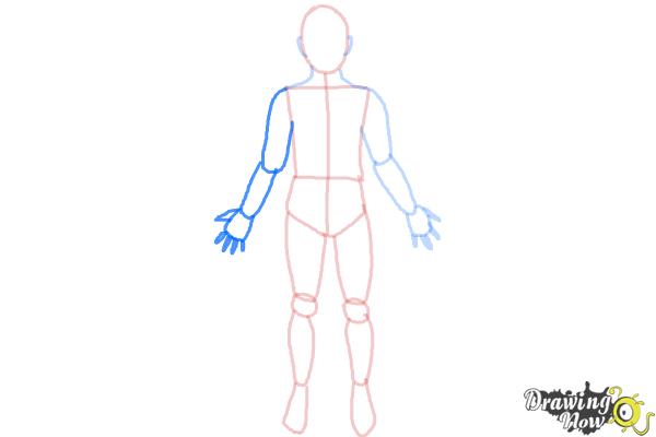 male body outline sketch