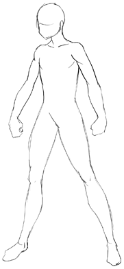 181x392 Anime Body Outline Drawing Anime Collection - Male Body Outline Drawing