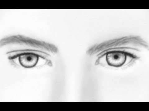 480x360 How To Draw Eyes Eyebrows - Male Eyes Drawing