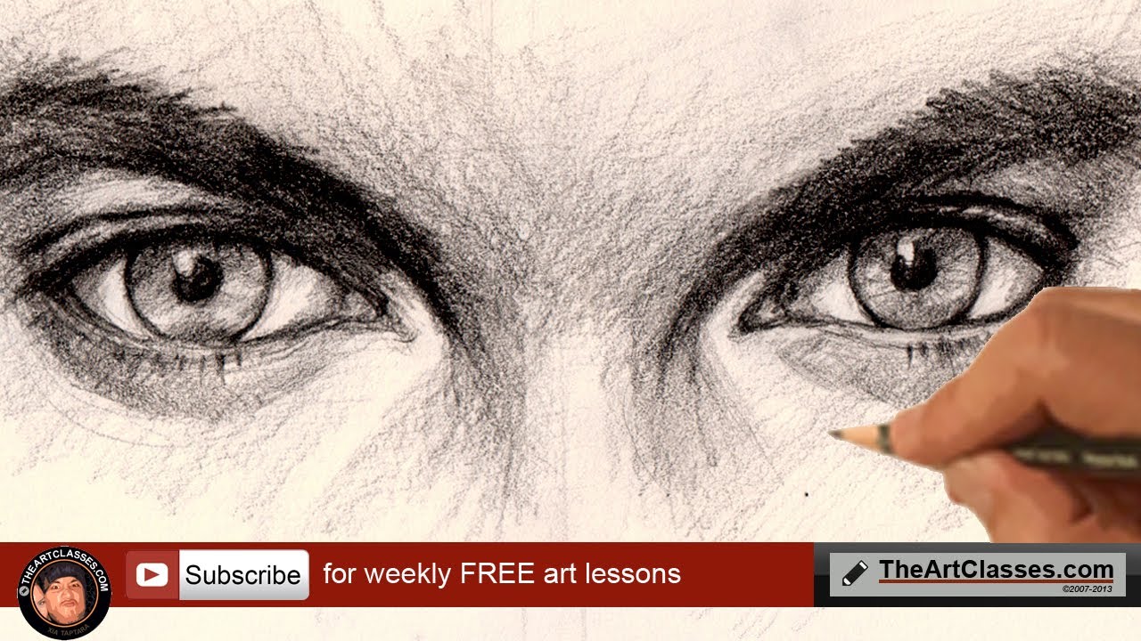 1280x720 How To Draw Eyes - Male Eyes Drawing