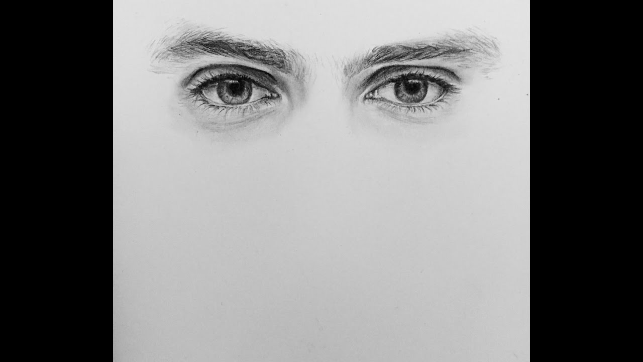 1280x720 How To Draw Male Realistic Eyes - Male Eyes Drawing