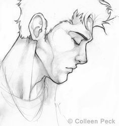 236x250 edward cullen pencil - Male Face Profile Drawing