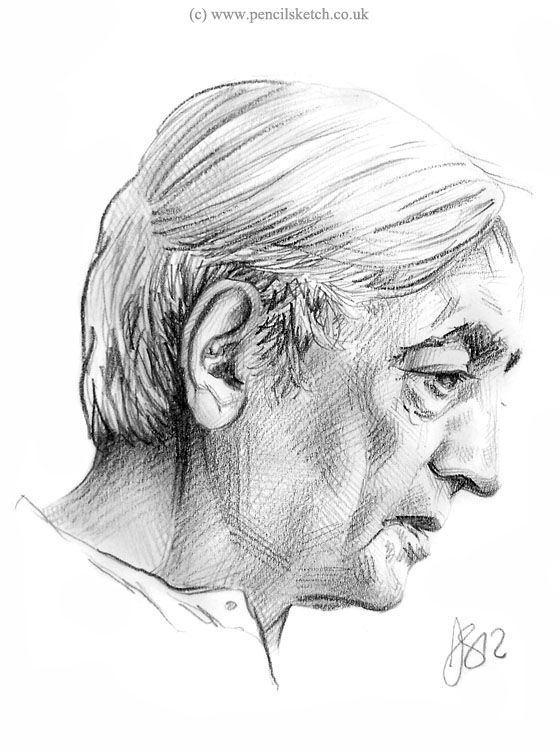 558x750 Sketch Drawing - Male Face Profile Drawing