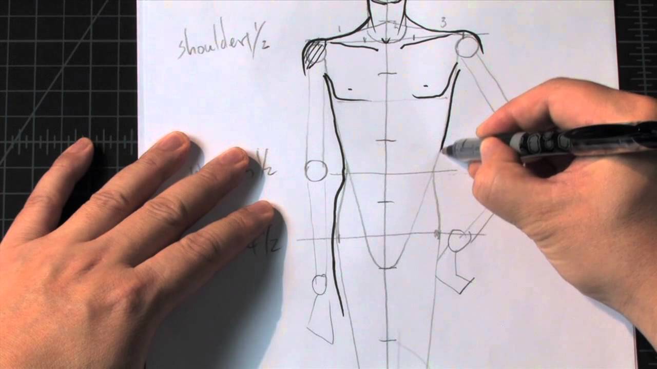 1280x720 How To Draw A Male Standing Pose - Male Fashion Drawing