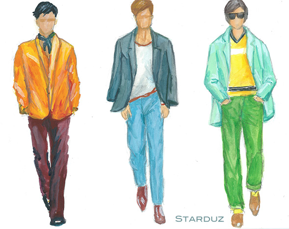 Male Fashion Drawing at PaintingValley.com | Explore collection of Male ...