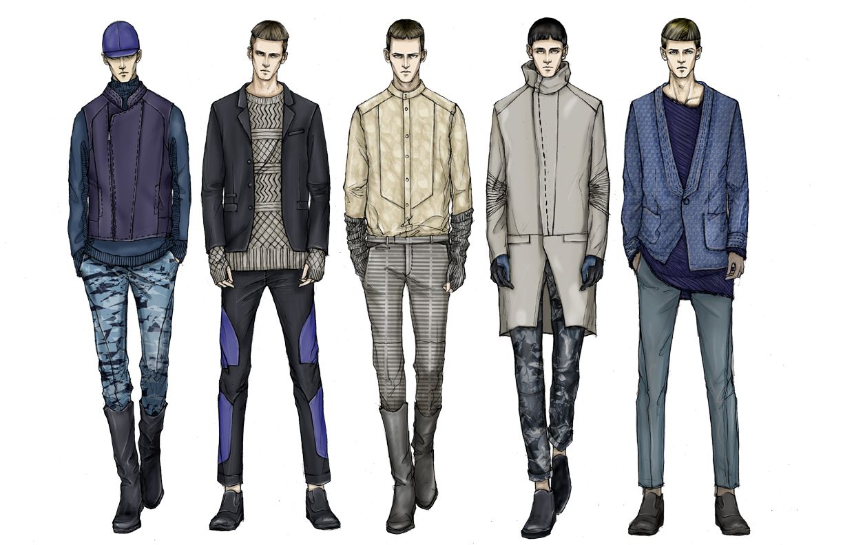 1224x792 Men's Fashion Illustration - Male Fashion Drawing