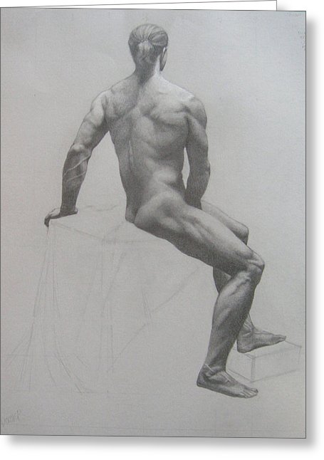 455x646 Male Figure Drawing J Drawing - Male Figure Drawing