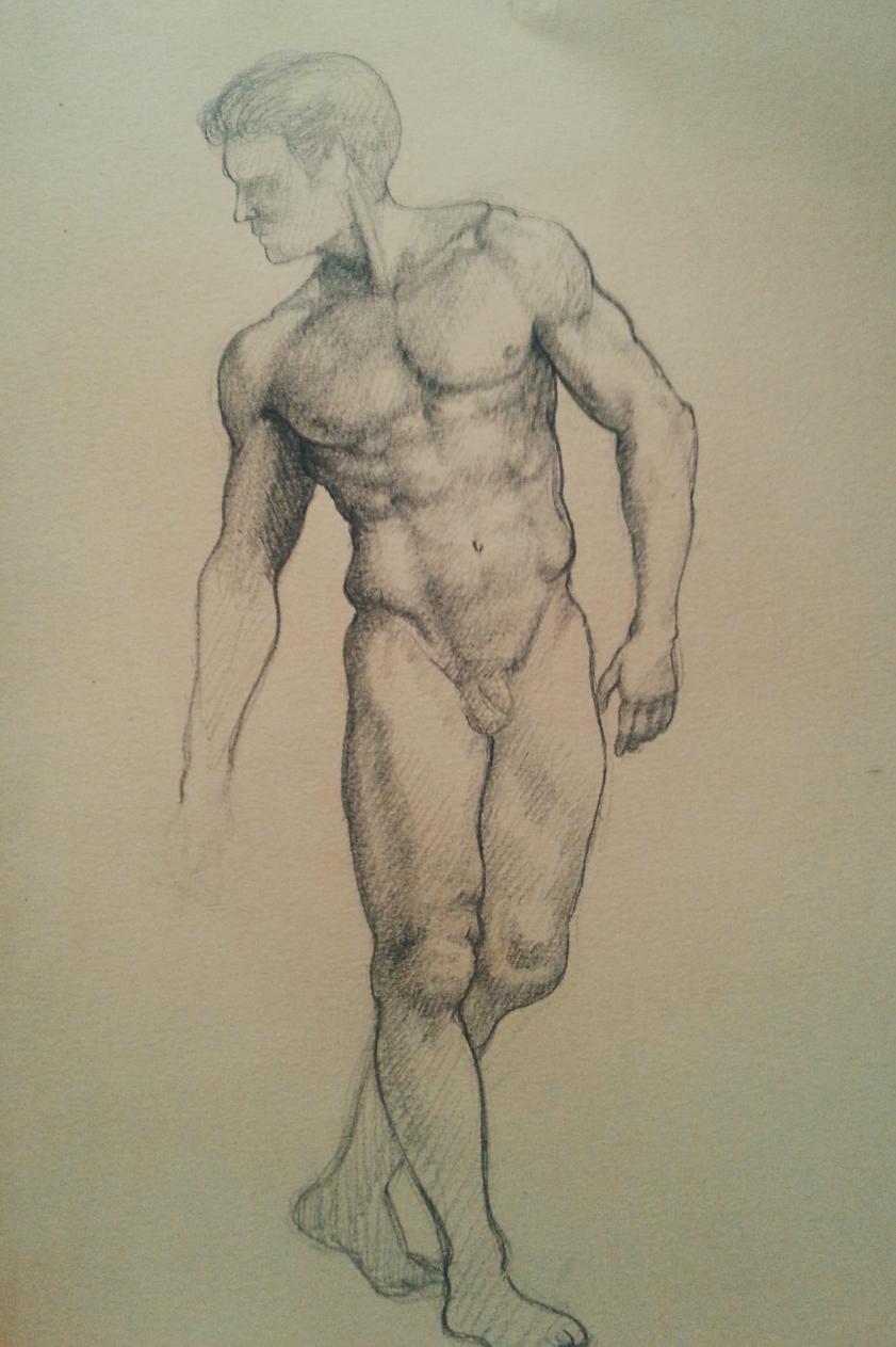 841x1263 Male Figure Study - Male Figure Drawing
