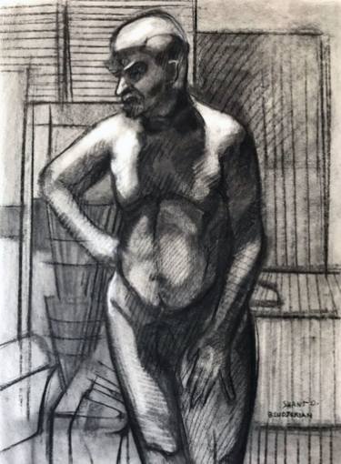 375x510 Standing Pose Of A Male Figure Drawing - Male Figure Drawing Model Poses