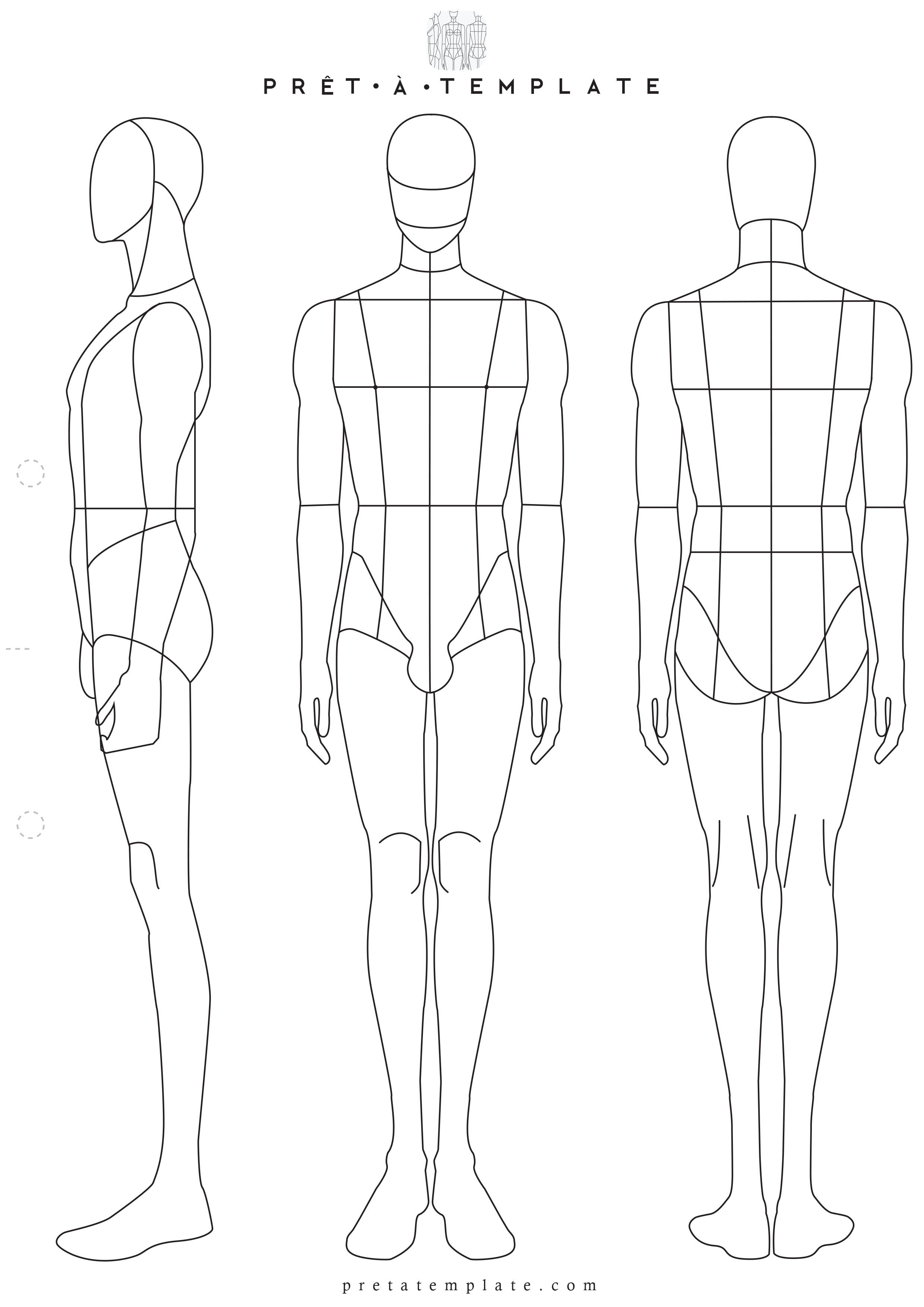 Male Figure Drawing Templates At PaintingValleycom | Explore