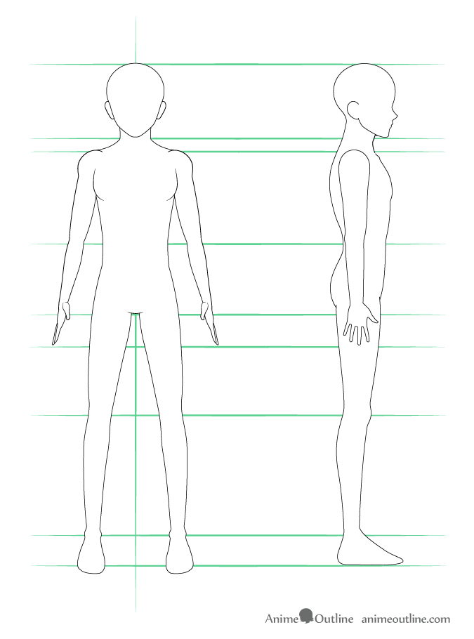 675x910 How To Draw Anime Male Body Step - Male Figure Outline Drawing