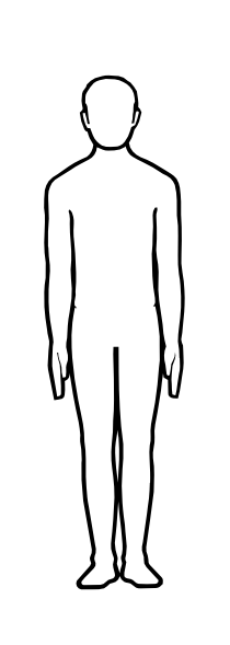 210x589 Male Figure Outline Clip Art - Male Figure Outline Drawing