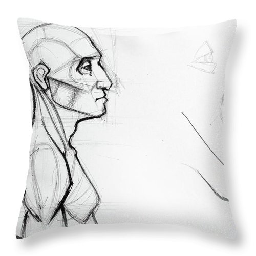 500x500 Outline Drawing Sketch Of Side Profile Of A Human Male Head - Male Figure Outline Drawing