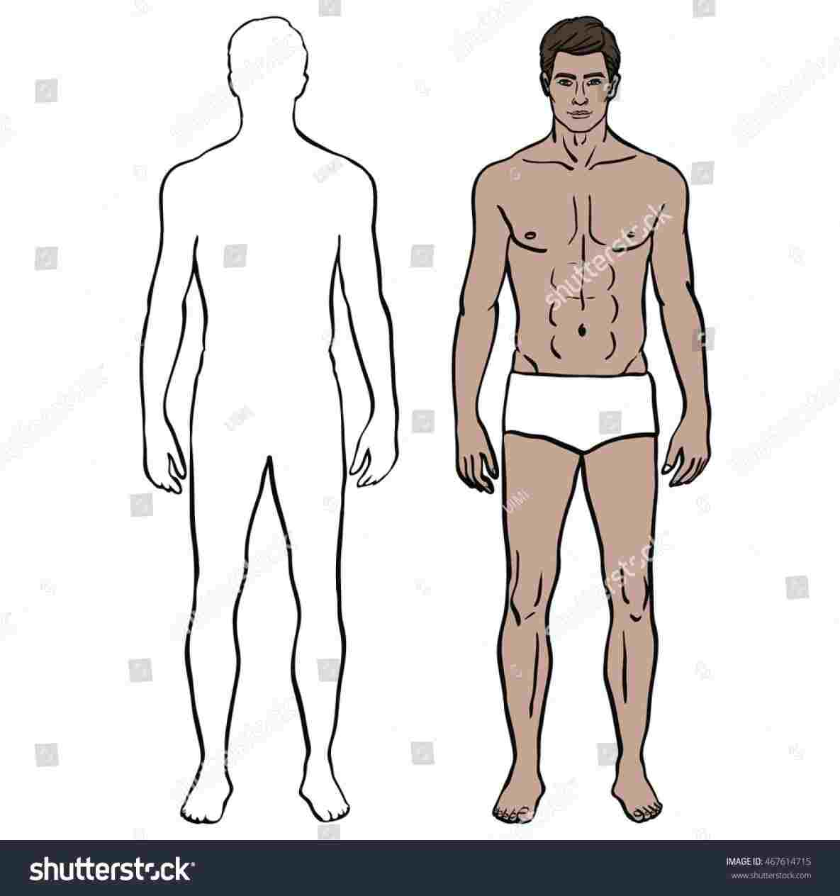 1185x1264 Man Outline Drawing Of Male Body Figure Fashion Template Diy Your - Male Figure Outline Drawing
