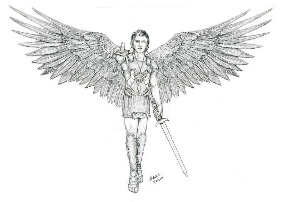 Male Guardian Angel Drawing at Explore collection