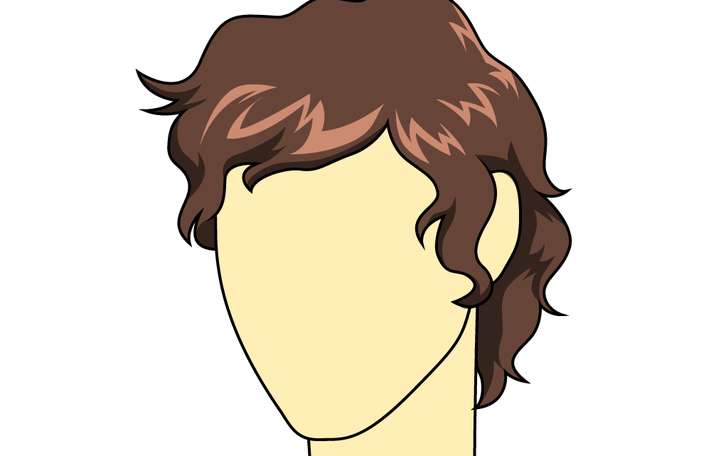 1000x642 How To Draw Male Hairstyle Pop Path - Male Hair Drawing