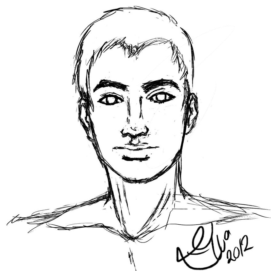 894x894 Drawing Men Male Head For Free Download - Male Head Drawing