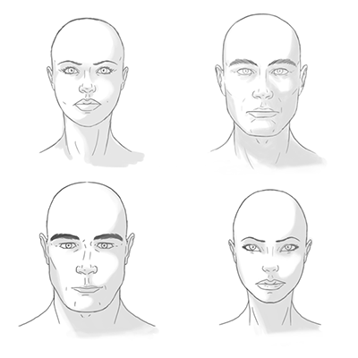 400x400 the differences between male and female portraits - Male Head Drawing
