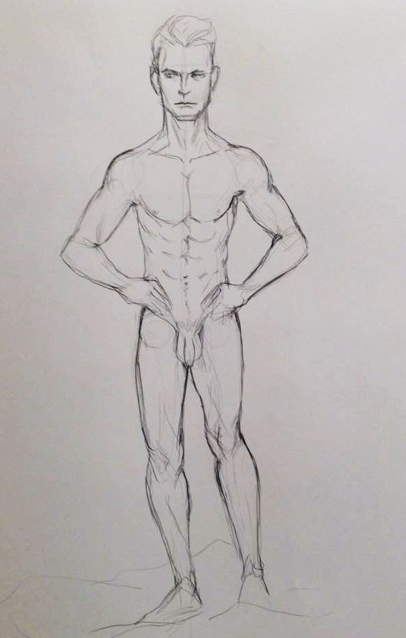 588x924 Manisha Dusila - Male Life Drawing