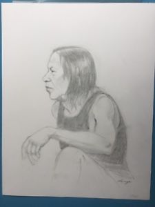 225x300 Vintage Original Life Drawing Male Figure Charcoal Sketch Signed - Male Life Drawing