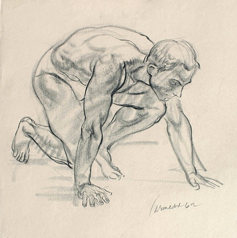478x480 Harry Carmean Fine Art - Male Life Drawing