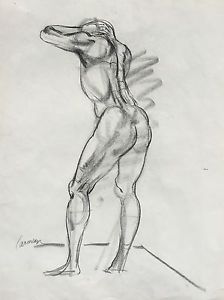 224x300 Harry Carmean Life Drawing Of Standing Male Model Ebay - Male Life Drawing