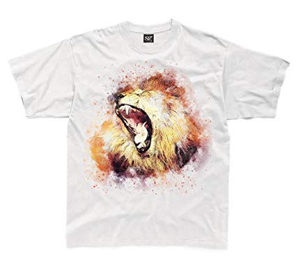 425x391 male lion animal design drawing children's unisex t shirt amazon - Male Lion Drawing