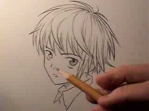 480x360 How To Draw Manga Hair Boys - Male Manga Drawing