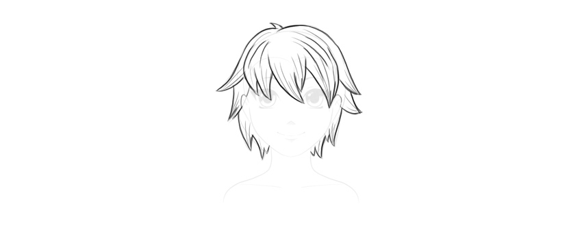 850x333 How To Draw Anime Hair - Male Manga Drawing