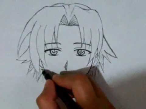 480x360 How To Draw Male Manga Face Front View - Male Manga Drawing