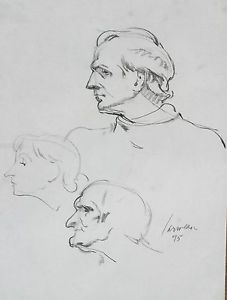 227x300 Harry Carmean Life Drawing Of A Male Model Head Study Ebay - Male Model Drawing