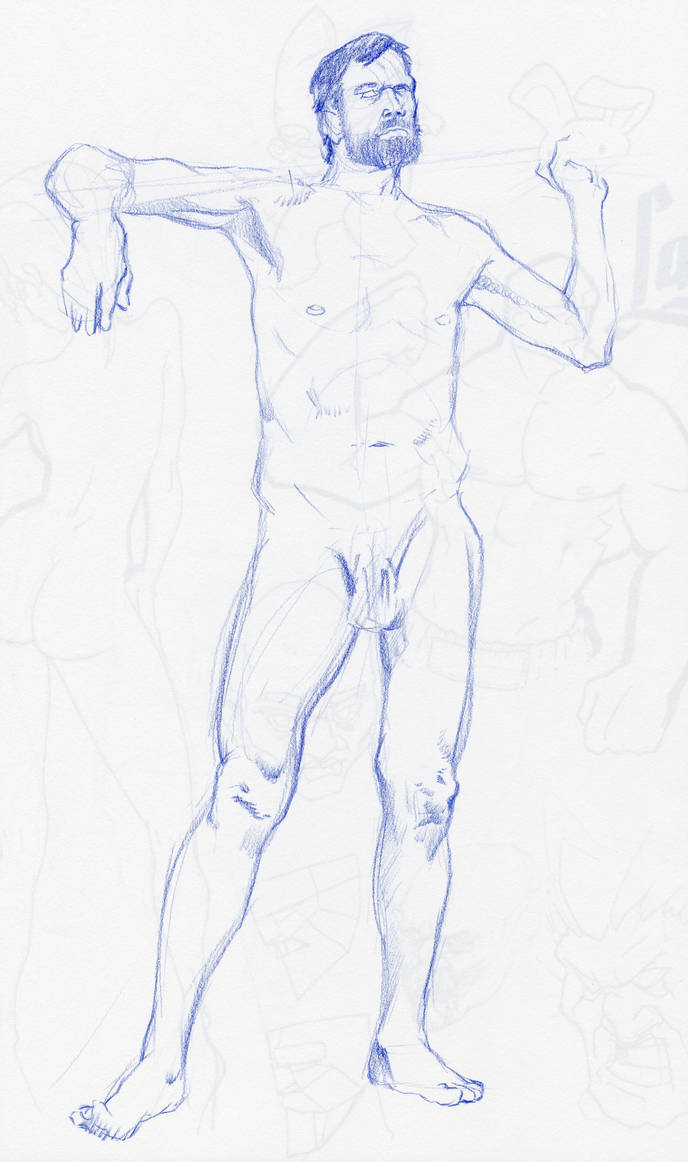 688x1162 Male Model Life Drawing - Male Model Drawing