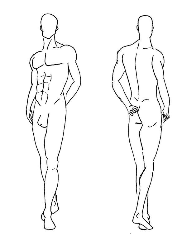600x773 Free Male Fashion Croquis To Download Really Helpful - Male Model Drawing