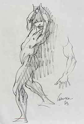 271x400 Harry Carmean Gesture Drawing Of Standing Male Model - Male Model Drawing
