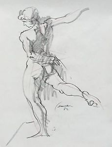 229x300 Harry Carmean Drawing Of Standing Male Model Ebay - Male Model Drawing