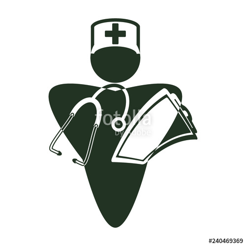 500x500 male nurse icon symbol medical doctor with holding clipboard - Male Nurse Drawing