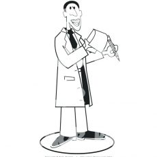 230x230 Mesmerizing Male Nurse Coloring - Male Nurse Drawing