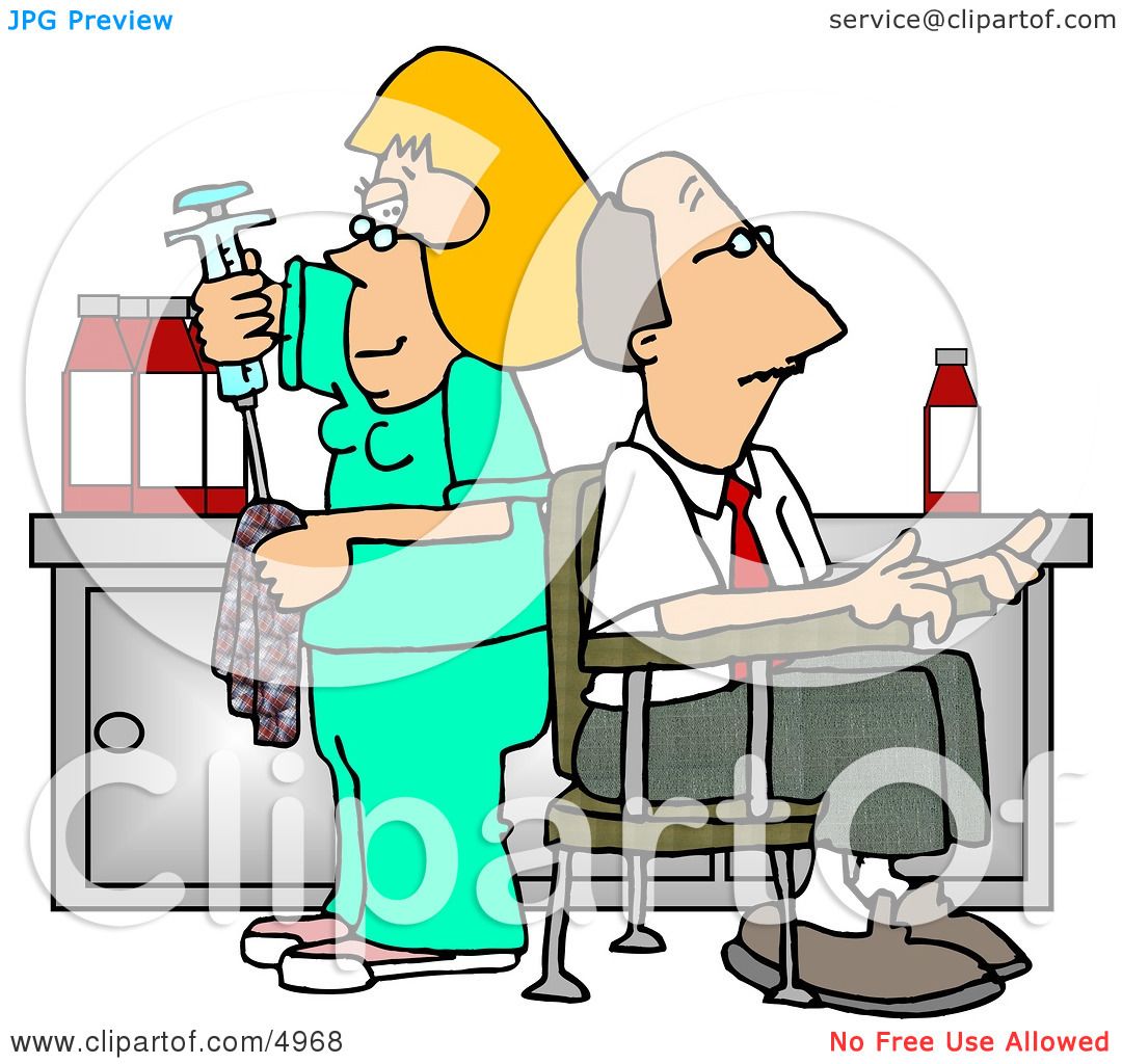 1080x1024 Nurse Cleaning Needle After Drawing Blood Samples From Male - Male Nurse Drawing