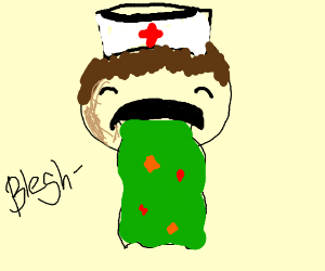 300x250 Vomiting Male Nurse Drawing - Male Nurse Drawing