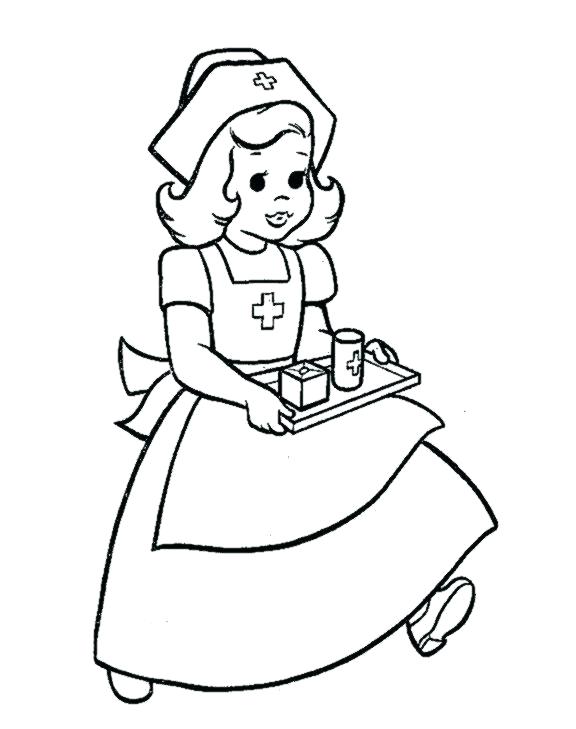 576x729 Coloring Pages Male Nurse Coloring Pages - Male Nurse Drawing