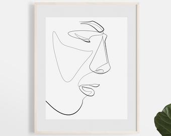 340x270 Line Drawing Male Etsy - Male Outline Drawing