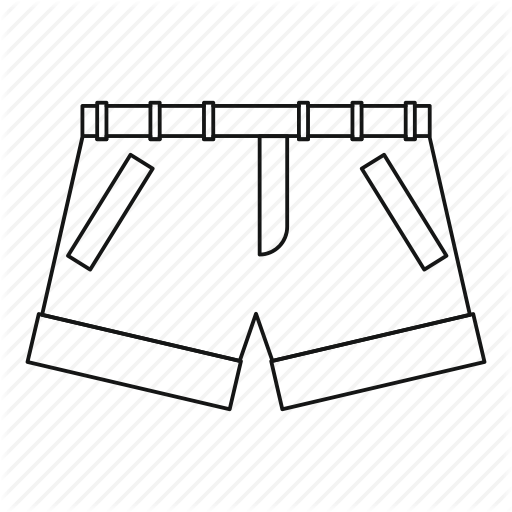 512x512 clothing, fashion, line, logo, male, outline, shorts icon - Male Outline Drawing