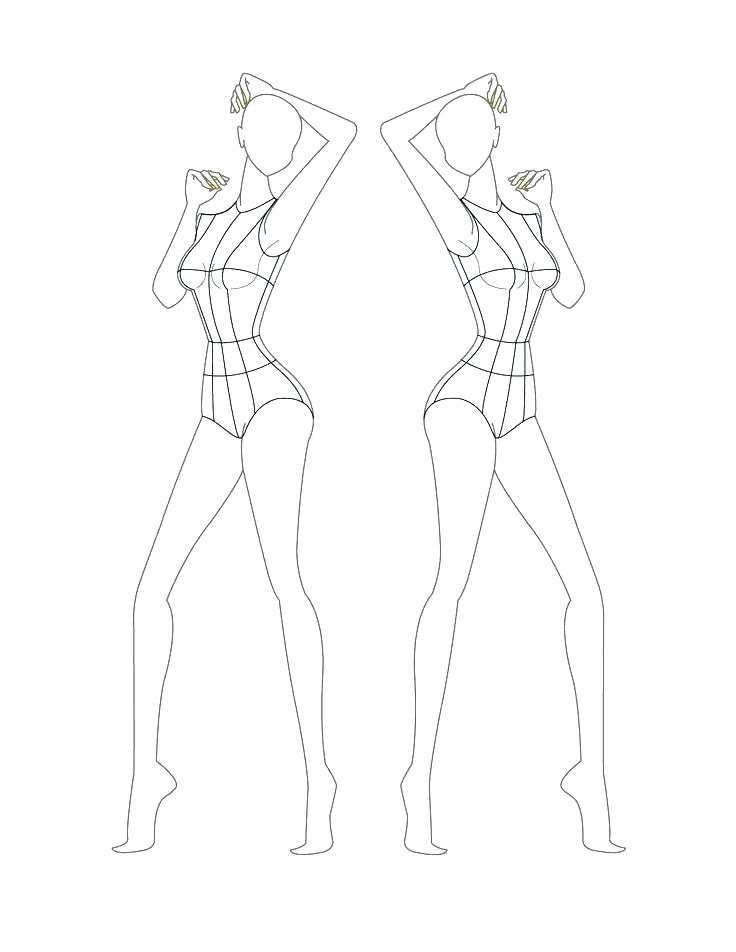 736x952 Drawn Men Superhero Human Outline Template Female Form Body - Male Outline For Drawing