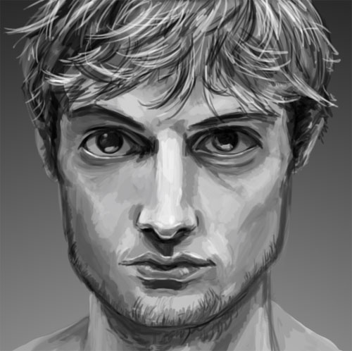 500x498  - Male Portrait Drawing