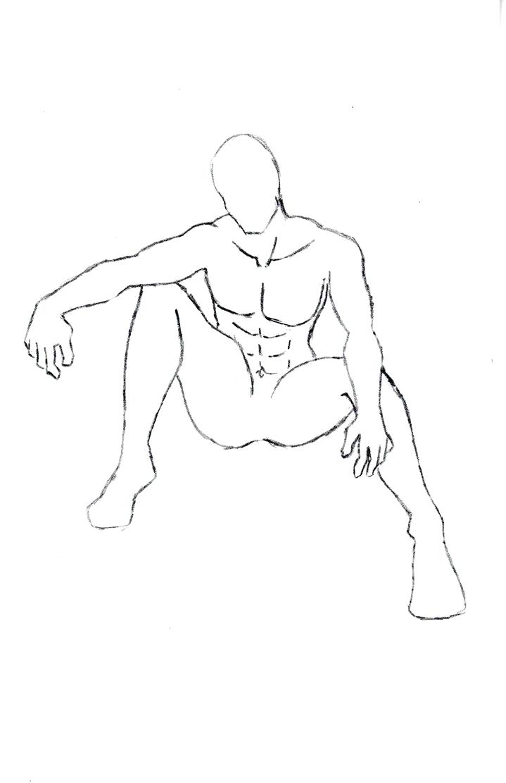 719x1111 Template Male Drawing Template Here Is A Quick Sketch Example - Male Poses Drawing
