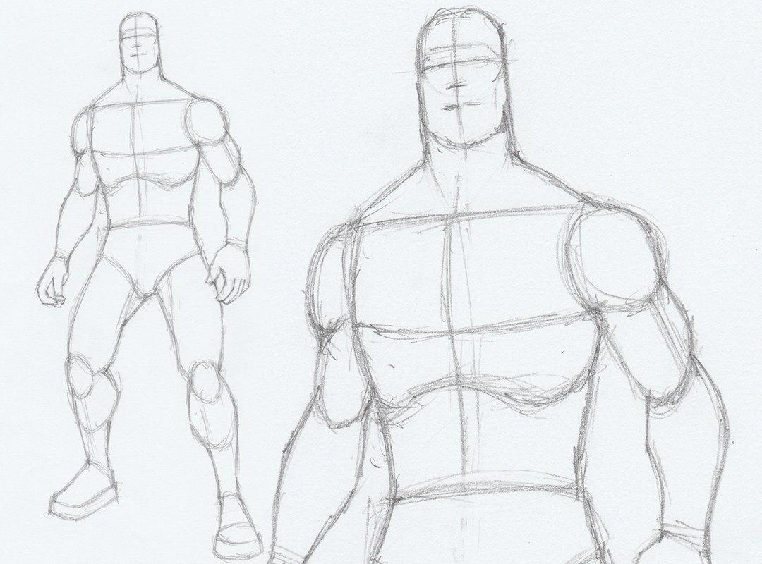 male poses drawing