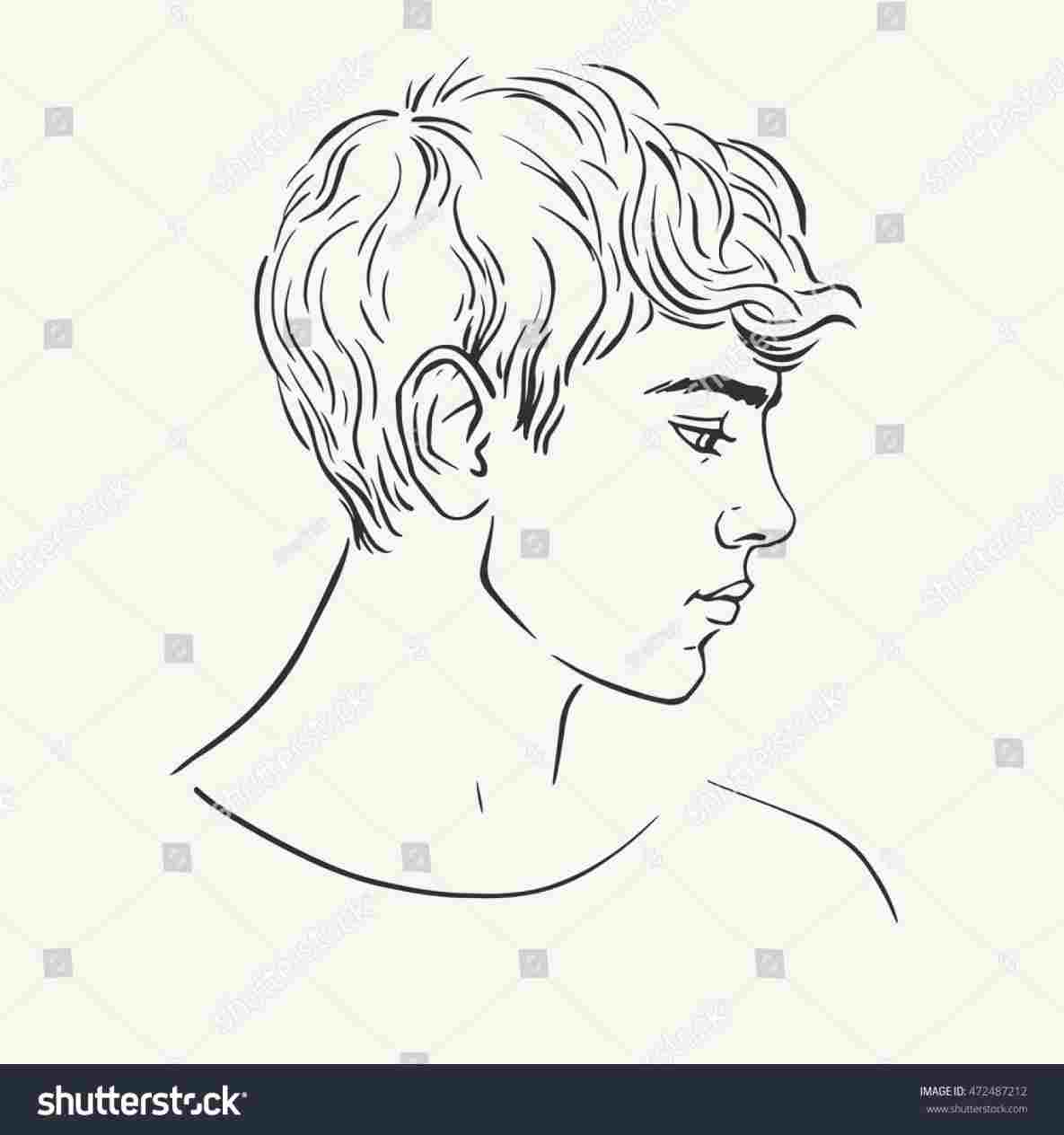 How To Draw A Mans Face From The Side