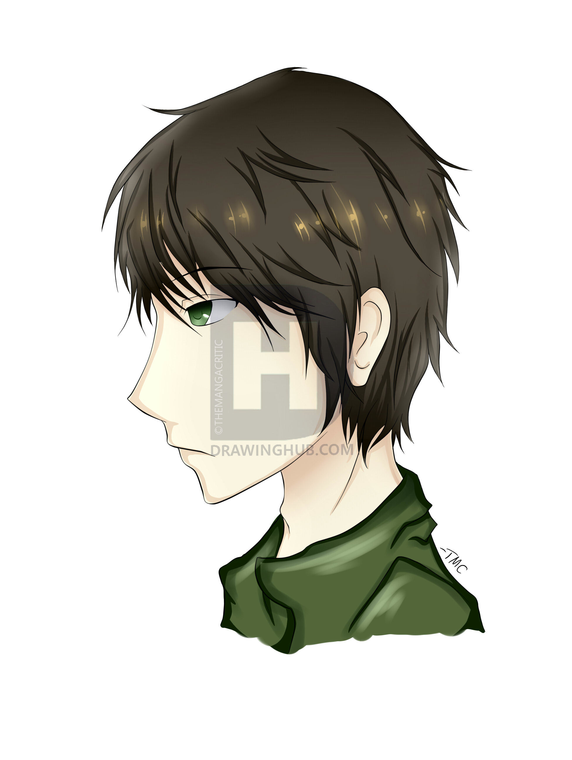 1952x2592 How To Draw A Male In Profile View, Step - Male Profile Drawing